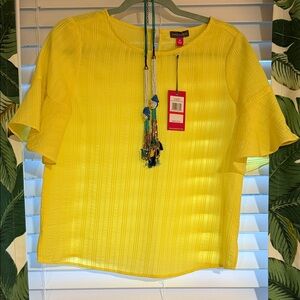Vince Camuto Daybreak Blazing Yellow Women's Top XS